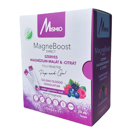 MagneBoost DIRECT  szerves magnézium-malát és -citrát 30 tasak