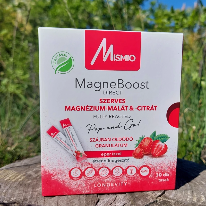 MagneBoost DIRECT  szerves magnézium-malát és -citrát 30 tasak