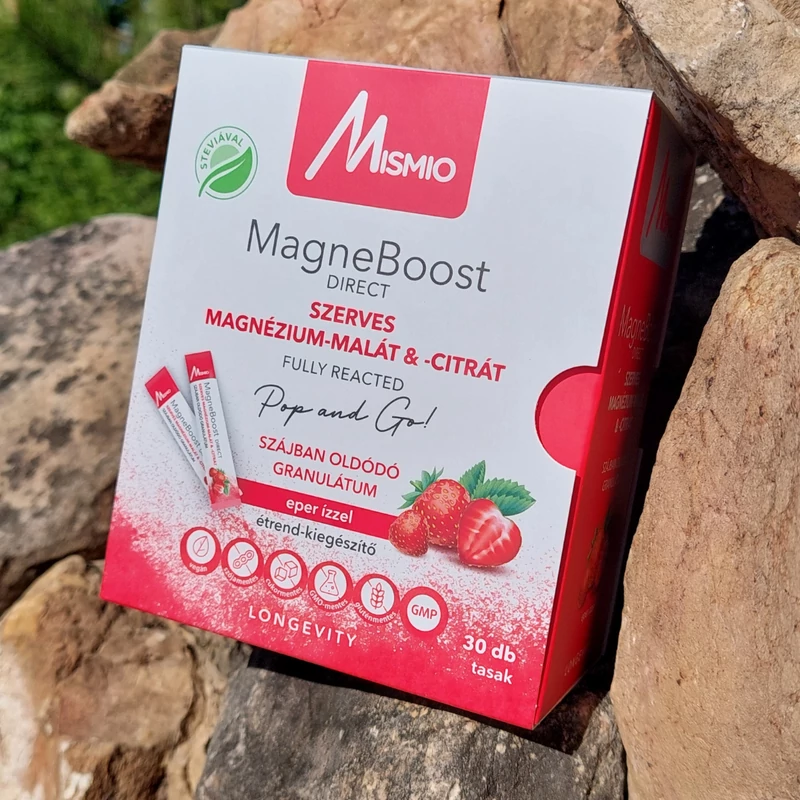 MagneBoost DIRECT  szerves magnézium-malát és -citrát 30 tasak