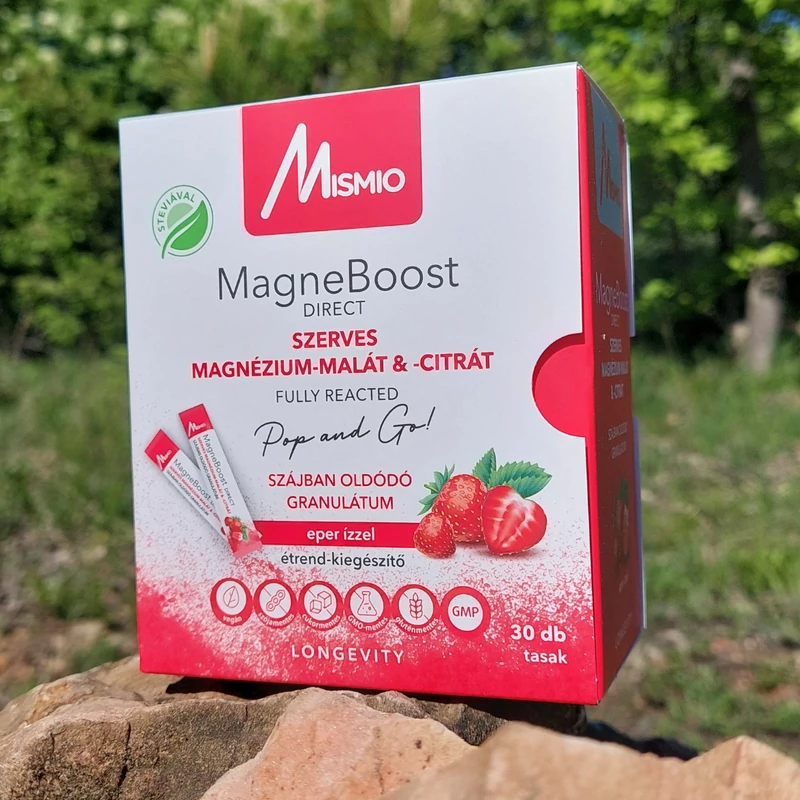 MagneBoost DIRECT  szerves magnézium-malát és -citrát 30 tasak