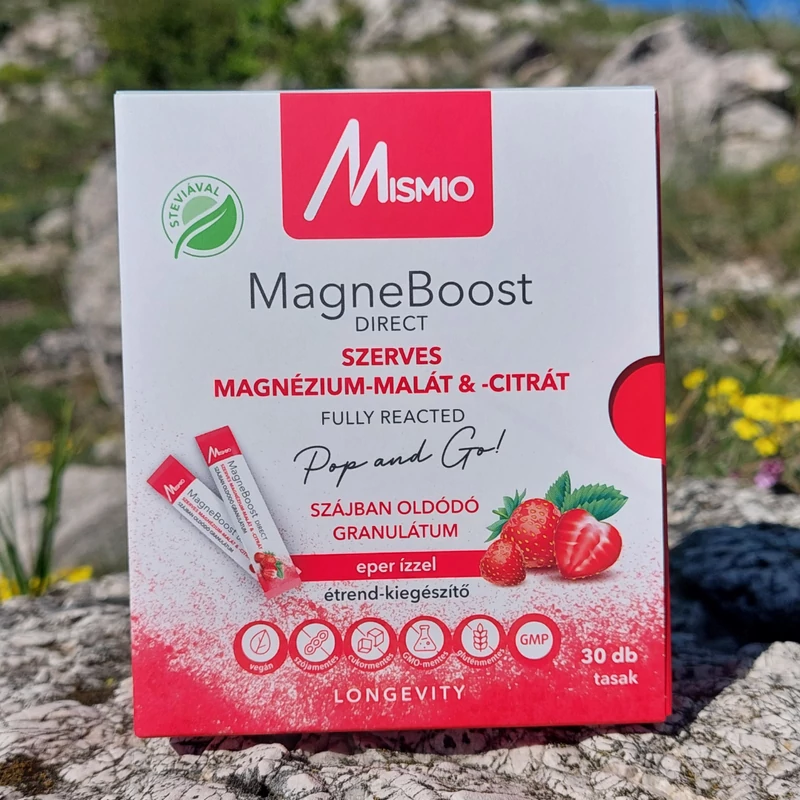 MagneBoost DIRECT  szerves magnézium-malát és -citrát 30 tasak
