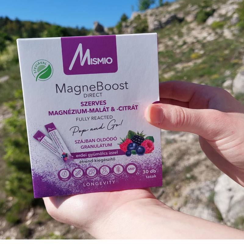MagneBoost DIRECT  szerves magnézium-malát és -citrát 30 tasak